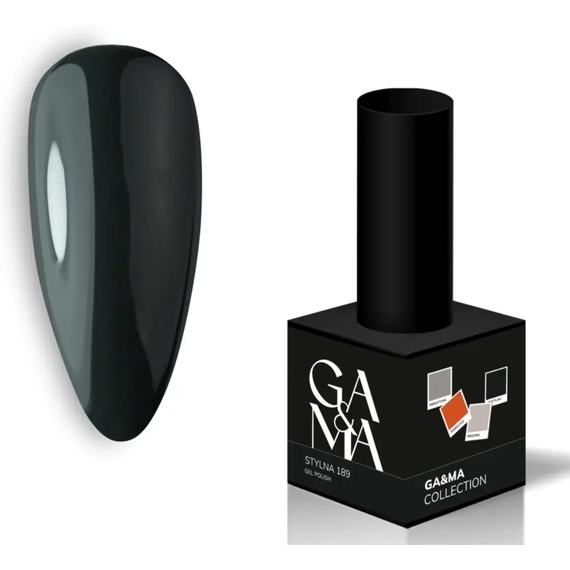 Гель-лак для ногтей GaMa collection Stylna №189, графитовый, 10 мл
