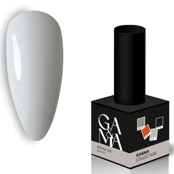 Гель-лак для ногтей GaMa collection Nizhna №190, теплый молочный, 10 мл