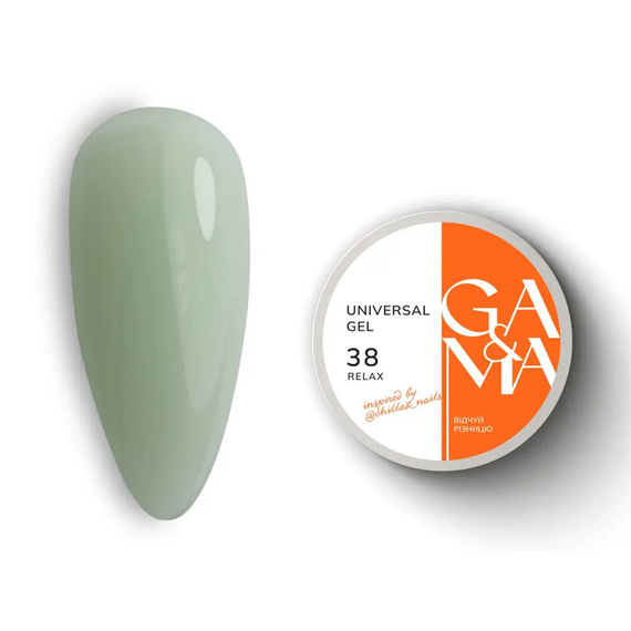 Universal gel GaMa Universal gel liquid No. 38 Relax, mint-milk, 15 ml, Color: Minty, Volume: 15 ml