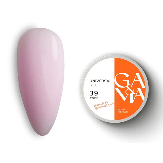 Гель універсальний GaMa Universal gel рідкий №39 Cozy, зефірно-рожевий, 30 мл, Колір: Рожевий, Об`єм: 30 мл