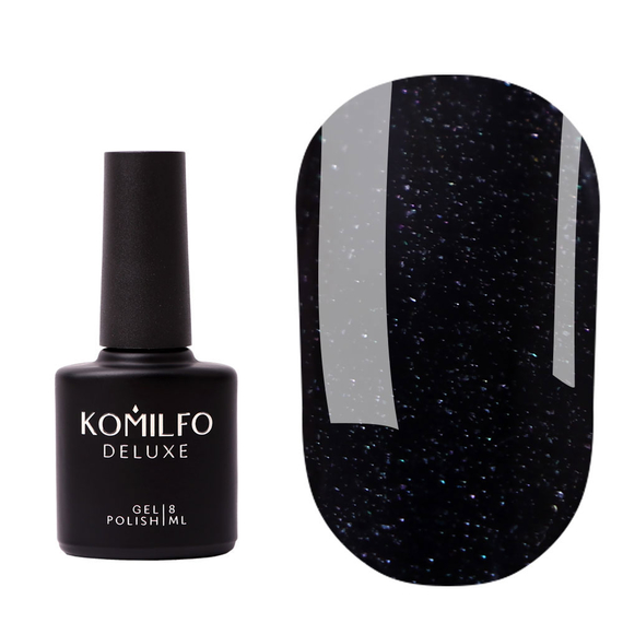 Fixer for gel polish Komilfo Glitter Top, with fine shimmer, without a sticky layer, 8 ml, Volume: 8 ml
