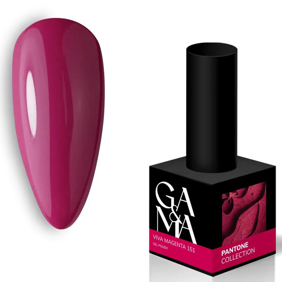 Gel nail polish GaMa Pantone No. 151 Viva Magenta, crimson, 10 ml, Color: Crimson