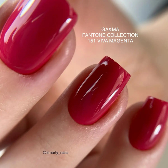 Gel nail polish GaMa Pantone No. 151 Viva Magenta, crimson, 10 ml, Color: Crimson, 2 image