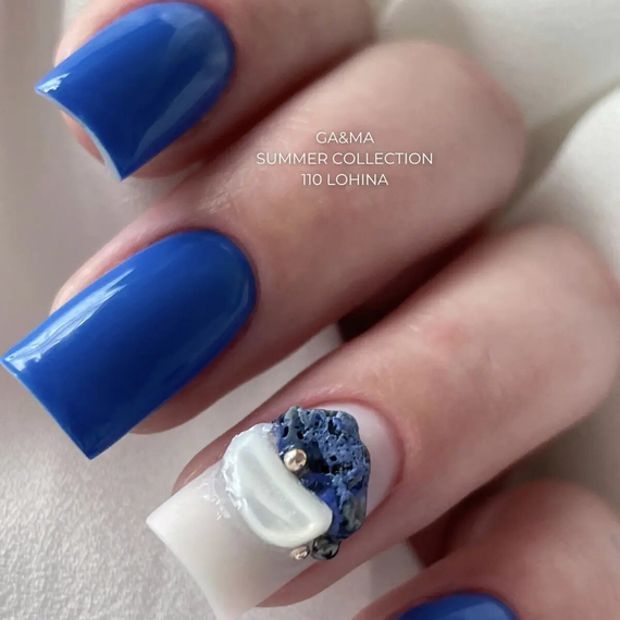 Гель-лак для нігтів GaMa Summer collection №110 Lohina лохина, 10 мл, Колір: Синій, зображення 2