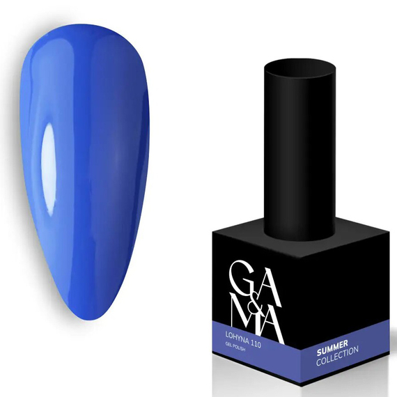 Гель-лак для нігтів GaMa Summer collection №110 Lohina лохина, 10 мл, Колір: Синій