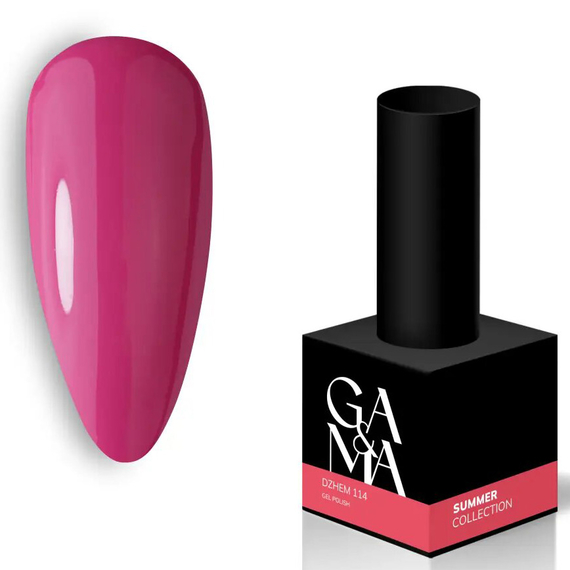 Гель-лак для нігтів GaMa Summer collection №114 Dzhem, джем, 10 мл, Колір: Малиновий
