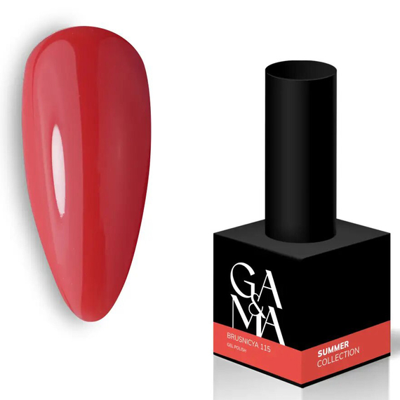 Гель-лак для ногтей GaMa Summer collection №115 Brusnicya, брусника, 10 мл
