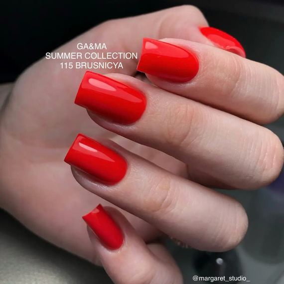 Гель-лак для ногтей GaMa Summer collection №115 Brusnicya, брусника, 10 мл, изображение 3