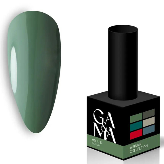 Гель-лак для ногтей GaMa Autumn collection №130 мох, 10 мл, Цвет: Зеленый