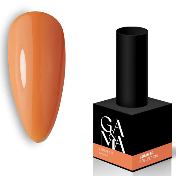 Гель-лак для ногтей GaMa Summer collection №111 Citrus цитрус, 10 мл, Цвет: Оранжевый