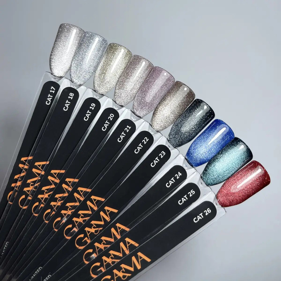 Гель-лак для ногтей GaMa Disco Cat №023, кошачий глаз, черный, 10 мл, изображение 5