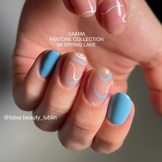 Гель-лак для нігтів GaMa Pantone №068 Spring Lake, блакить, 10 мл, Колір: Блакитний, зображення 2