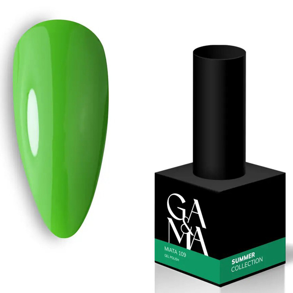 Гель-лак для ногтей GaMa Summer collection №109 Miata, мята, 10 мл, Цвет: Зеленый