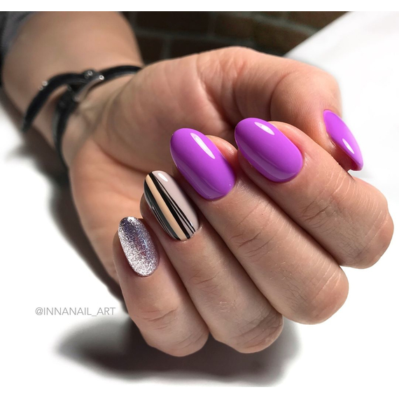 Гель-лак Komilfo Deluxe Series №D047 фіолетово-баклажановий емаль, 8 мл, Колір: Фіолетовий, Об`єм: 8 мл, зображення 3