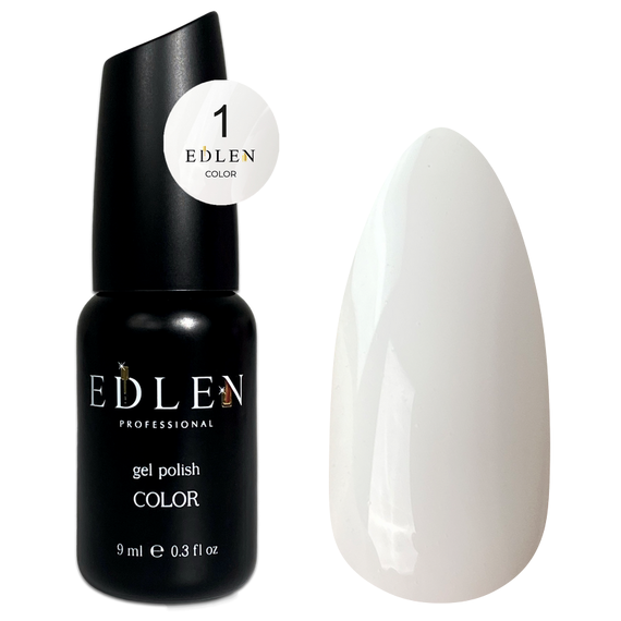 Гель-лак Edlen Color №001 белый, 9 мл, Цвет: Белый
