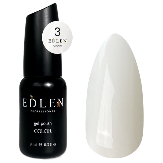 Гель-лак Edlen Color №003 молочный, 9 мл, Цвет: Молочный