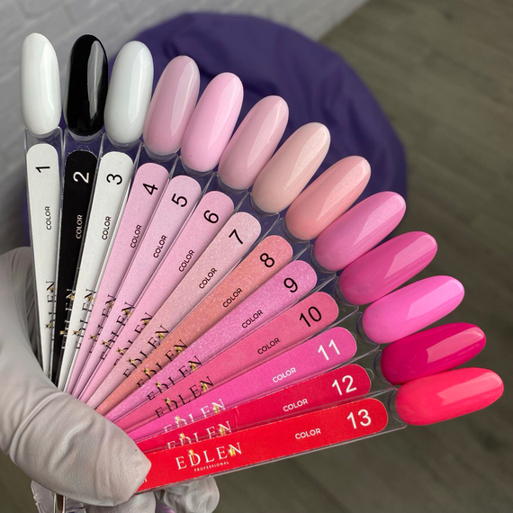 Гель-лак Edlen Color №004 розовый нюд, 9 мл, Цвет: Розовый, изображение 2