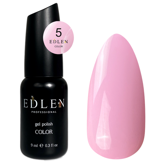 Гель-лак Edlen Color №005 светло-розовый, 9 мл, Цвет: Розовый