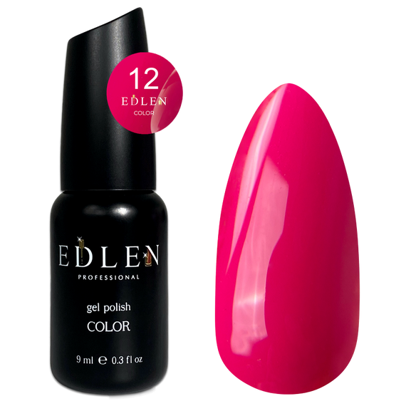 Гель-лак Edlen Color №012 ягодный розовый, 9 мл, Цвет: Розовый