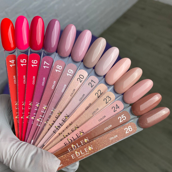 Гель-лак Edlen Color №021 бисквит, 9 мл, Цвет: Бежевый, изображение 2