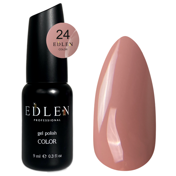 Гель-лак Edlen Color №024 чудесный, 9 мл, Цвет: Бежевый