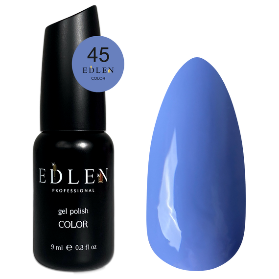 Гель-лак Edlen Color №045 голубовато-небесный, 9 мл, Цвет: Голубой