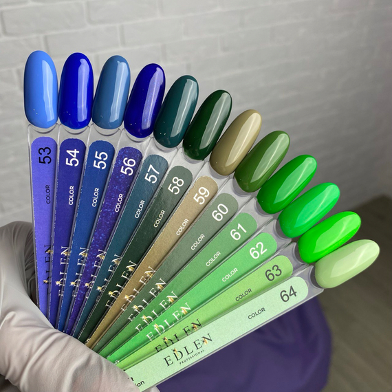 Гель-лак Edlen Color №057 нефритовый, 9 мл, Цвет: Зеленый, изображение 2