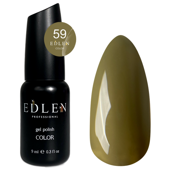 Гель-лак Edlen Color №059 болотний зелений, 9 мл, Колір: Зелений