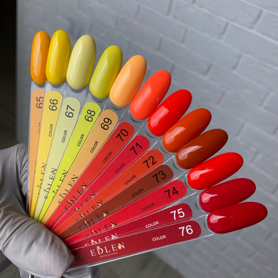 Gel polish Edlen Color No. 076 classic red, 9 ml, 2 image