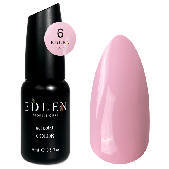 Гель-лак Edlen Color №006 розовый, 9 мл, Цвет: Розовый