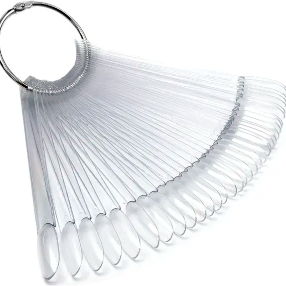 Палитра веер овальная прозрачная, 50 шт