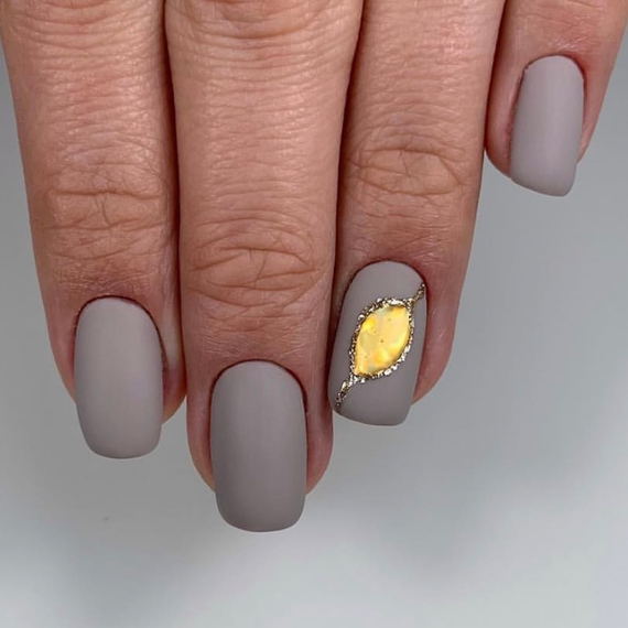 Гель-лак Komilfo Deluxe Series №D070 серый эмаль, 8 мл, Цвет: Серый, Обьем: 8 мл, изображение 3