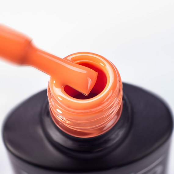 Гель-лак Komilfo Deluxe Series №D074 помаренчево-персиковий емаль, 8 мл, Колір: Персиковий, Об`єм: 8 мл, зображення 2