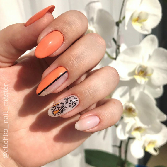 Гель-лак Komilfo Deluxe Series №D074 помаренчево-персиковий емаль, 8 мл, Колір: Персиковий, Об`єм: 8 мл, зображення 3