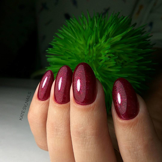 Гель-лак Komilfo Deluxe Series №D094 яскравий сливовий з шимером, 8 мл, Об`єм: 8 мл, зображення 3