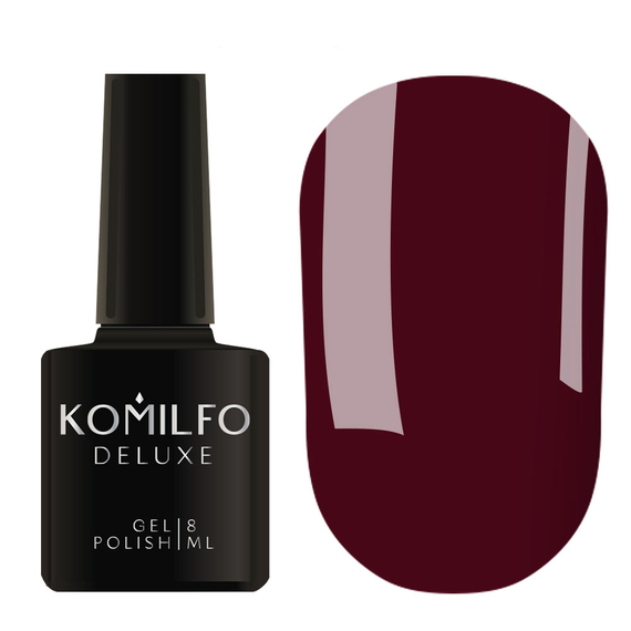 Gel polish Komilfo Deluxe Series No. D100 twilight marsala enamel, 8 ml, Color: Burgundy, Volume: 8 ml