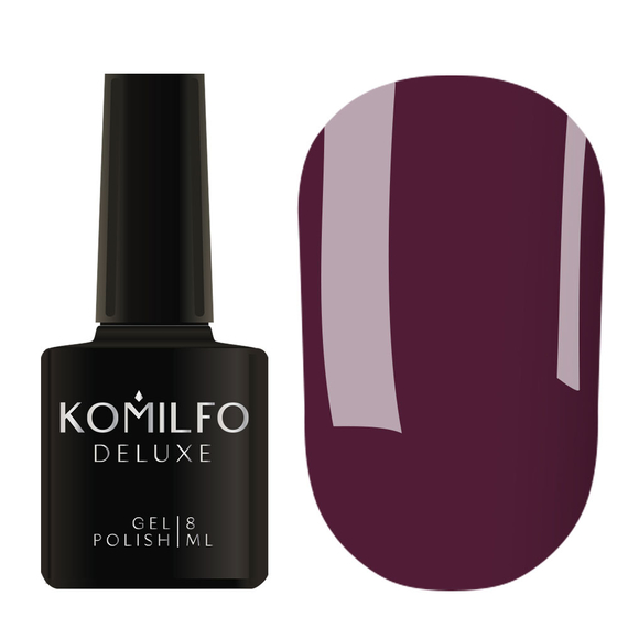 Gel polish Komilfo Deluxe Series No. D104 eggplant enamel, 8 ml, Color: Violet, Volume: 8 ml