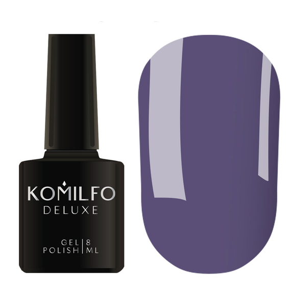 Gel polish Komilfo Deluxe Series No. D107 gray-blue denim enamel, 8 ml, Color: Dark blue, Volume: 8 ml