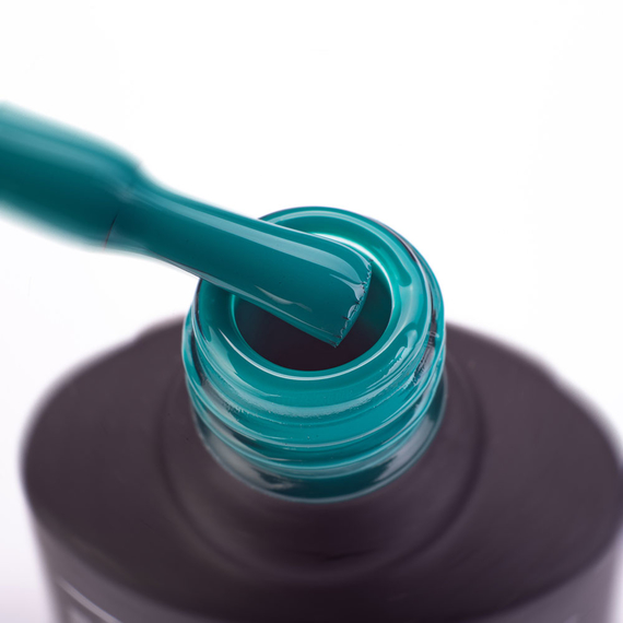 Гель-лак Komilfo Deluxe Series №D150 насичений бірюзово-зелений емаль, 8 мл, Колір: Зелений, Об`єм: 8 мл, зображення 2