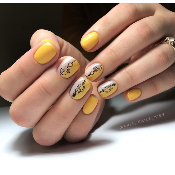 Гель-лак Komilfo Deluxe Series №D166 темно-желтый эмаль, 8 мл, Цвет: Желтый, Обьем: 8 мл, изображение 3