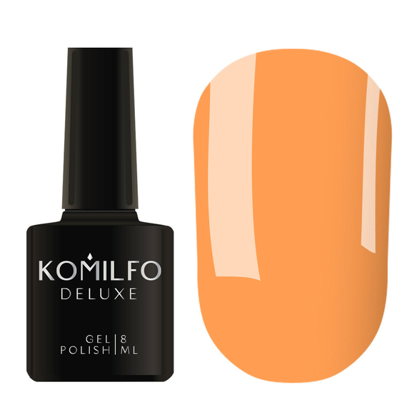 Gel polish Komilfo Deluxe Series No. D198 saturated peach enamel, 8 ml, Color: Peach, Volume: 8 ml