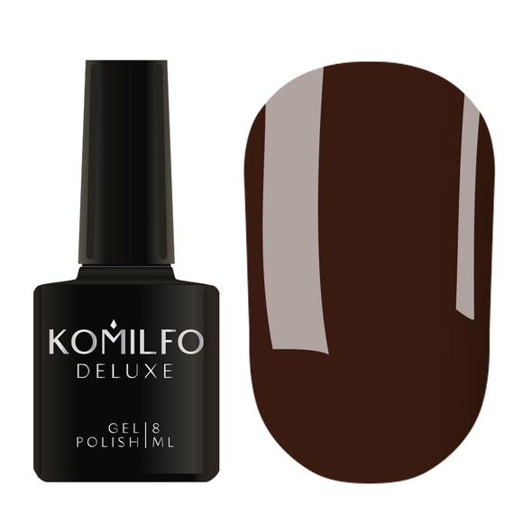 Gel polish Komilfo Deluxe Series No. D216 dark brown enamel, 8 ml, Color: Brown, Volume: 8 ml