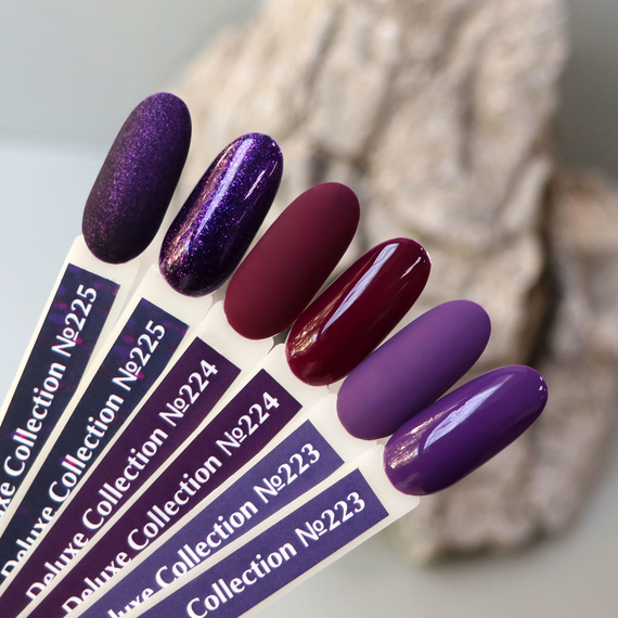 Гель-лак Komilfo Deluxe Series №D223 сливово-фиолетовая эмаль, 8 мл, Цвет: Фиолетовый, Обьем: 8 мл, изображение 3