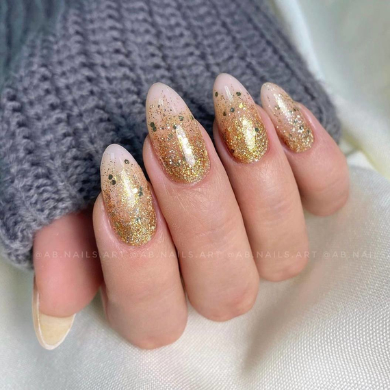Gel polish Komilfo DeLuxe Series No. G001 golden big glitters, 8 ml, Color: Gold, Volume: 8 ml, 3 image