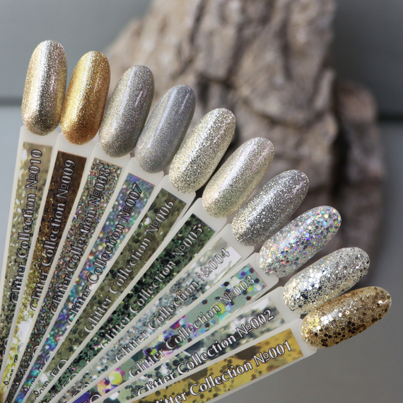 Gel polish Komilfo DeLuxe Series No. G002 silver big sparkles, 8 ml, Color: Silver, Volume: 8 ml, 4 image