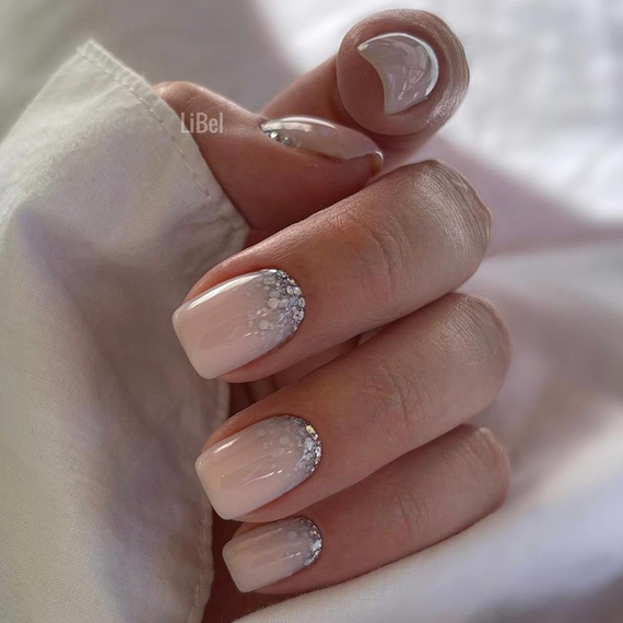 Gel polish Komilfo DeLuxe Series No. G002 silver big sparkles, 8 ml, Color: Silver, Volume: 8 ml, 3 image