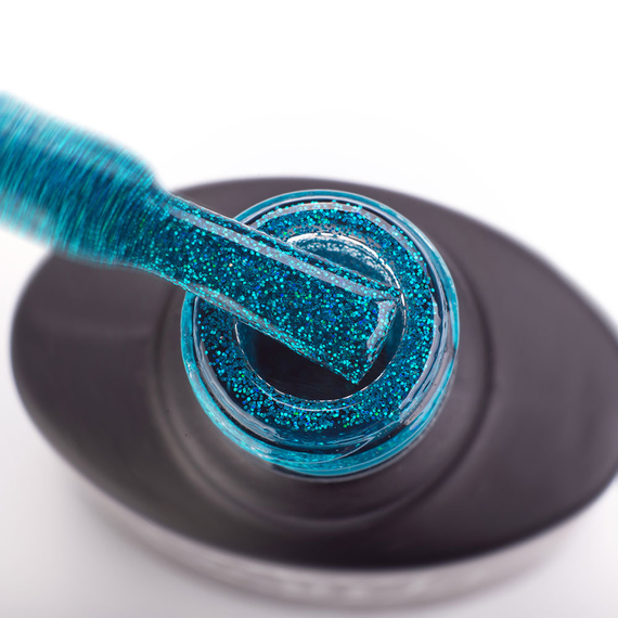 Гель-лак Komilfo DeLuxe Series №G020 бирюзовый микроблеск, 8 мл, Цвет: Бирюзовый, Обьем: 8 мл, изображение 2