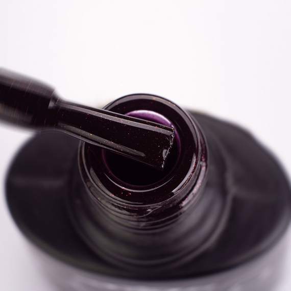 Gel polish Komilfo Deluxe Series No. D301 black-burgundy with microglitter, 8 ml, Color: Burgundy, Volume: 8 ml, 2 image