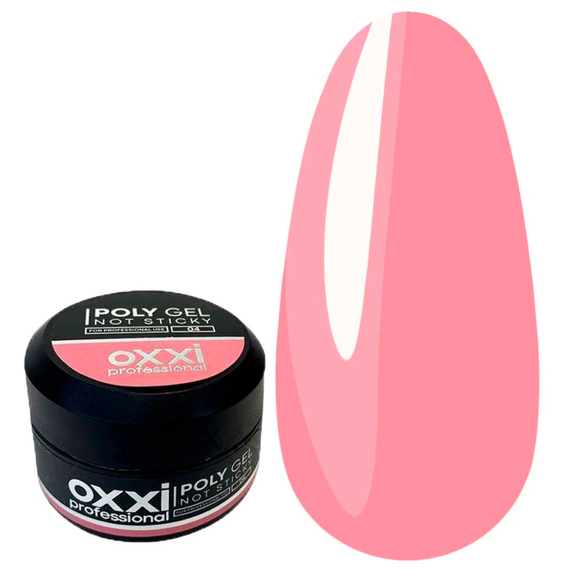 Acrylic gel PolyGel Oxxi No. 4 not sticky, pastel pink, 30 ml, Color: Pink