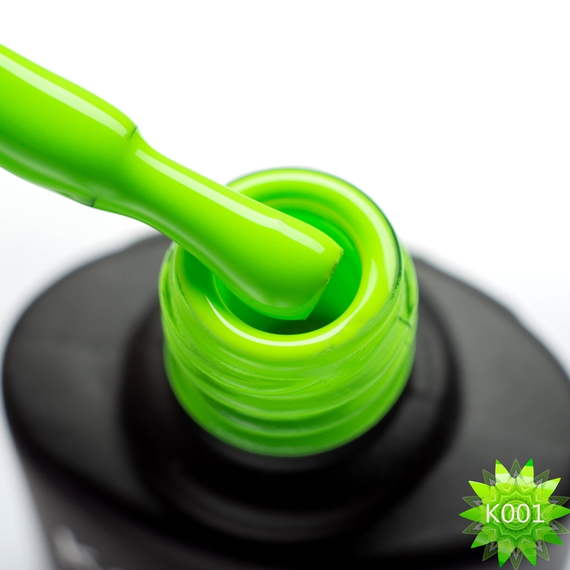 Гель-лак Komilfo Kaleidoscopic collection K001 салатовый неоновый, 8 мл, изображение 2
